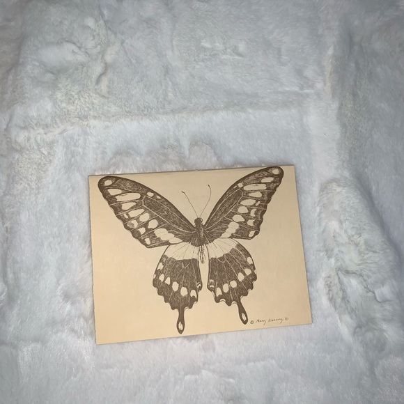 Vintage Butterfly Note Cards (Blank) Set of 25 with envelopes. - Picture 3 of 4